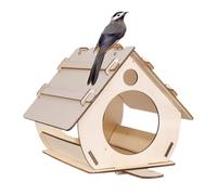 Hugsweet Nichoir à Oiseaux en Bois à Faire soi-même, kit de nichoir à Oiseaux, Nichoir à Oiseaux en Bois à Construire pour Adultes, Maison à Oiseaux Suspendue créative, Bricolage inachevé, Projet de