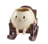 Hugsweet Pot de s Balançoire | Pot De Balancelle Chat pour Table | Décoratif d'art Maison pour Appui De Fenêtre,Jardinière Design pour Porche Patio