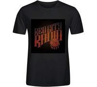 huguohuadg Red City Radio Red City Radio Men Tees Black Manches Courtes(Large)