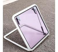 HUGUQING Hublot pour Bateau, Finition Anodisée, Hublot Carré, Ouverture Réglable 0-90°, Lucarnes Résistantes, Fenêtre De Secours, Poignée Rotative pour Bateau, Yacht, Camping-Car 665 * 667mm