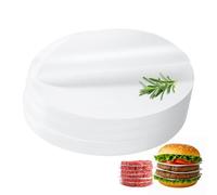 Hugwish 1000 feuilles papier sulfurisé ovale 8x11 cm pour presse steak haché, compatible avec presses de 5 pouces, qualité supérieure certifiée, compostable et réutilisable jusqu'à 3 à 5 fois