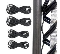 Hugwish Elastique pour transat Universelle 4pcs (2x2.2m+2x1.4m) pour Fauteuil Relax Zero Gravity élastique Fauteuil Elastique Chaise Longue, Long remplace supérieure Court remplace inférieure (Noir)
