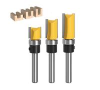 Hugwish fraise a copier 6mm 3pcs, fraise defonceuse, fraise a bois, fraise affleureuse, fraises pour défonceuses, coffret fraise defonceuse