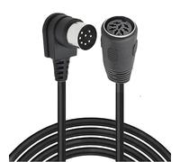 HUHANGGod Câble d'extension DIN MIDI 8 broches, adaptateur de câble d'extension DIN 8 broches, DIN mâle 90 degrés vers prise audio femelle pour système B&O et appareils PowerLink MK2 (5 mètres)