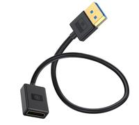 HUHANGGod Câble d'extension Displayport 1.4 à angle droit, câble DP mâle vers femelle à 90 degrés (8K/60 Hz, 4K/144 Hz), port d'affichage court 32,4 Gbit/s pour moniteur de jeu, TV, PC, ordinateur