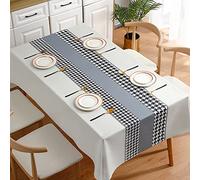 HUHJYUGE Nappe de Table Rectangulaire PVC 140x220cm, Nappe en Toile Ciree Imperméable, Couverture de Table, Anti-Graisse, Anti-Chaud, pour Obtention du Diplôme, Anniversaire, Cocktail