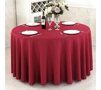HUHJYUGE Nappe de Table Ronde Lavable 160cm, Toile Ciree Epaisse Infroissable, Couverture de Table, Vêtements de Table éLégante, pour Mariages, FêTes d'anniversaire, Pique Niques