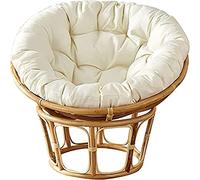 HUHJYUGE Papasan Coussin Rond de Chaise 130x130cm, Coussin Fauteuil Papasan, Coussinets Épais de Chaise D'oscillation Imperméable, Coussin de Siège de Chaise pour Hamacs, Amovible