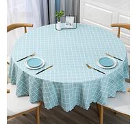 HUHJYUGE Tapis de Table PVC 260cm, Nappe de Table Ronde Imperméable, Nappe en Toile Ciree Anti-Graisse, Couverture de Table, Infroissable, pour Obtention du Diplôme, Anniversaire