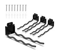 HUHOLE Lot de 4 crochets muraux de garage robustes en forme de vague, 30,5 cm, crochets utilitaires de rangement de garage, cintres multi-outils pour suspendre vélo, chaise, échelle, outils de jardin