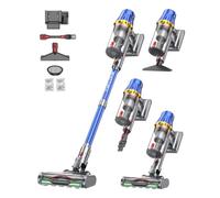 Huhuba H9 Aspirateur Balai sans Fil 58Kpa/650W/80Min, Aspirateur sans Fil Puissant, Écrans Tactiles LED, Autoportant, Brosse Anti-Enmêlement Améliorée pour Les Poils d'animaux/Tapis/Sols Durs, Bleu