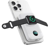 Hui-Batterie Externe Magnétique Sans Fil,10800mah Usb C Power Bank Pour Magsafe,Qc4.0+Pd 22,5w Charge Rapide Chargeur Externe Portable Avec Écran Lcd Pour Apple Watch/Iphone 16/15/14/13/12 Séries-Bla