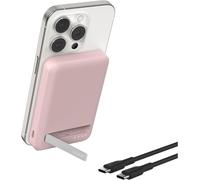 Hui-Boostcharge Pro Batterie Externe Magnétique Sans Fil 5000mah Avec Qi2,Chargeur Portable Compatible Magsafe,Support Intégré,Batterie Portable Pour Iphone 16,Iphone 15,14,13,Etc.,Rose