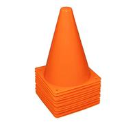 HUI JIN Lot de 12 cônes de signalisation en plastique 7,5" Orange