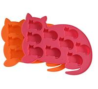 HUI JIN Lot de 2 moules à glaçons en silicone en forme de chat Couleur aléatoire