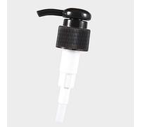 HUI JIN Lot de 2 pompes en plastique pour shampooing et après-shampoing - Pour salle de bain - Noir - 24 mm