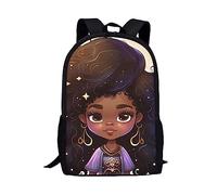 HUIACONG Grand sac à dos pour filles de 5 à 19 ans, Princesse Magie Africaine Fille, taille unique
