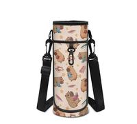 HUIACONG Porte-bouteille d'eau avec sangle pour fille, Capybara Book Star