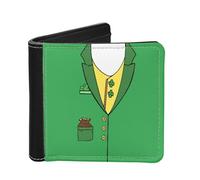 HUIACONG Portefeuilles fins pour homme - Pour espèces et pièces de monnaie - Porte-cartes à deux volets, Monsieur Saint Patrick Vert, Taille unique, Décontracté