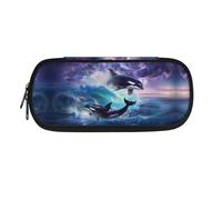 HUIACONG Trousse à crayons pour filles - Trousse à crayons esthétique pour enfants, Baleine tueuse., Taille unique, Trousse à crayons