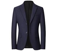 HUIANGLIYG Blazer À Chevrons pour Homme, Veste de Costume Vintage en Tweed, Revers Cranté À Deux Boutons, Manteau de Sport en Laine Mélangée, Manteau en Laine Doublé, Coupe Vent Décontracté