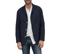 HUIANGLIYG Blazer Homme en Lin et Coton, Coupe Décontractée, Revers Cranté, Style Sport, Léger et Respirant, Idéal pour L'Été. Veste de Costume Ample À Boutons, Poches, Bleu Marine, Taille L