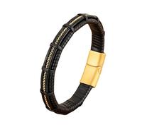 HUIANGLIYG Bracelet Cuir Homme,Bracelet en Cuir Véritable pour Homme, Simple, en Simili de Vache, avec Chaîne Tressée, Empilable, Fait À La Main, Corde Tressée, Style Punk Vintage, Bijoux À Br