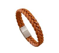 HUIANGLIYG Bracelet Cuir Homme,Bracelet Plat Tressé en Cuir Véritable pour Homme, Simple, Fait À La Main, Torsadé, Ajustable, Sport, avec Fermoir, Cadeau pour Garçon, Accessoires pour Lui, Marr