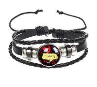 HUIANGLIYG Bracelet Des Signes Du Zodiaque Pour Femmes Et Hommes, Noir, Multicouche, Ajustable, 12 Constellations, En Cuir, Tissé À La Main, Phosphorescent, Signe Du Cancer, 21 Cm