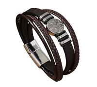 HUIANGLIYG Bracelet en Cuir Life Tree pour Hommes Bracelet Tressé À Plusieurs Couches À Plusieurs Couches avec Fermoir Magnétique Bracelet Vintage Viking Cuff Unisex Bijoux Bohèmes pour Le Quot