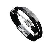 HUIANGLIYG Bracelet en Cuir Multicouches pour Hommes et Femmes avec Guitare et Note de Musique, Breloque de Bracelet Tressé Fait Main, Fermoir Magnétique, Bijoux en Éventail de Musique Stylé, Ca
