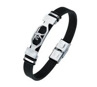 HUIANGLIYG Bracelet en Cuir Noir Vintage Fait Main, Représentant Les 12 Constellations Du Zodiaque, avec Fermoir. Bijou Astrologique Personnalisé, Cadeau pour Papa, Mari, Fils (Balance
