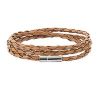 HUIANGLIYG Bracelet en Cuir Tressé Multicouche pour Homme, 4 Mm, Fin et Simple, Idéal pour Un Couple, Un Homme Ou Une Femme, Idéal Comme Cadeau D'Anniversaire, Marron Clair