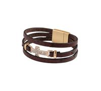 HUIANGLIYG Bracelet en Cuir Tressé Multicouche pour Homme et Femme, Large, Fait À La Main, Style Bohème, avec Fermoir Magnétique, Bijou Tendance, Marron, 20 Cm