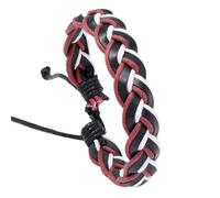 HUIANGLIYG Bracelet en Cuir Tressé Réglable pour Homme, Style Punk, Fait À La Main, Torsadé, Tissé, Personnalisé, Tendance, Large, Cadeau pour Lui.