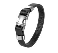 HUIANGLIYG Bracelet Homme,Bracelet Élégant en Cuir Véritable Noir pour Homme, Tressé À La Main, Style Décontracté, avec Fermoir, Style Punk Vintage, Idéal pour Un Usage Quotidien Ou Une Soir
