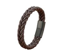 HUIANGLIYG Bracelet Homme,Bracelet en Cuir Véritable Tressé pour Homme, Classique, Fait À La Main, Style Décontracté, avec Fermoir Noir, Style Punk Vintage, Bijoux Charmants pour Garçons et Lu