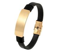 HUIANGLIYG Bracelet Homme,Bracelets en Cuir Véritable pour Hommes, Simples, Tressés À La Main, en Cuir de Vache, Gravables, de Luxe, pour Affaires, Noirs, Cadeau pour Garçons, Accessoires pour L