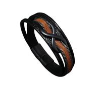 HUIANGLIYG Bracelet Infini en Cuir Bicolore pour Homme, Bracelet Tressé Multicouches avec Fermoir Magnétique, Bracelet Charme Symbole de L’Infini, Bijou Décontracté Vintage Cadeau pour Lui, Mar