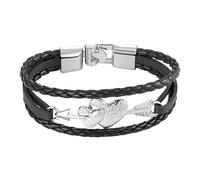 HUIANGLIYG Bracelet Manchette Vintage En Cuir Pour Homme Et Femme, Motif Flèche, Amour Éternel, Pour Noël, Nouvel An, Couleur 4, 19 Cm