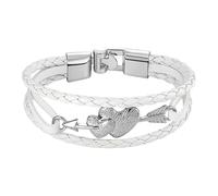 HUIANGLIYG Bracelet Manchette Vintage En Cuir Pour Homme Et Femme, Motif Flèche, Amour Éternel, Pour Noël, Nouvel An, Couleur 6, 19 Cm
