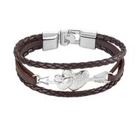 HUIANGLIYG Bracelet Manchette Vintage En Cuir Pour Homme Et Femme, Motif Flèche, Amour Éternel, Pour Noël, Nouvel An, Couleur 5, 21 Cm
