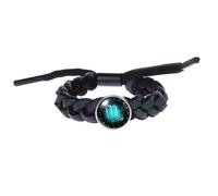 HUIANGLIYG Bracelets 12 Constellations Ciel Étoilé, Réglables, Faits À La Main, en Corde Tressée Torsadée, Style Rétro Punk, Bijoux pour Femmes et Hommes, Noir Scorpion