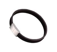 HUIANGLIYG Gourmette Homme,Bracelet en Cuir Véritable pour Homme, Classique, Tressé À La Main, en Cuir de Vache, Simple, Empilable, avec Fermoir Magnétique, Style Punk Vintage, Bijoux Cadeaux po
