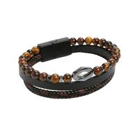 HUIANGLIYG Gourmette Homme,Bracelet Vintage en Pierre Naturelle pour Homme, Bracelet en Cuir Tressé Multicouche, Fait À La Main, Corde Tissée, Bijoux, Cadeaux pour Garçons, Accessoires, Pierre