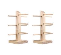 Huianpen 2 PCS Support de Lunettes,Présentoir De Lunettes Porte,Porte Lunettes en Bois, Lunettes De Soleil en Bois Créatif Support De Lunettes,Peut Stocker 6 Paires de Lunettes Convient