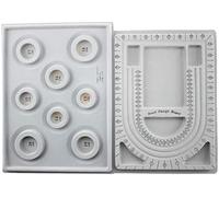 Huianpen 2 PièCes Conseil de Conception de Perles Bracelet Conseil de Conception Floqué Panneau de Collier de Perles Organisateur Plateau Plateau de Fabrication de Bijou DIY