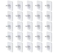Huianpen 25 Pièces Chevilles de Support d'Étagère,Crochets Adhesifs,Supports Adhésifs pour Étagère,Crochets Muraux Auto-adhésifs,pour Salle Bain Cuisine à Domicile, Meubles Placard Bibliothèques