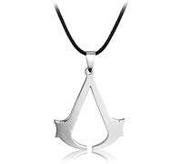 Huianpen Creed Pendentif à double couteau bijoux de personnalité simple pour Femme, Acier inoxydable, Collier en pendentif, 18 inches, Unisexe, Amour, Fête, Noël, Run