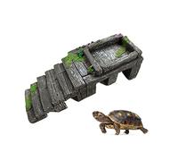 Huianpen Plateforme Tortue Aquatique, Plate-Forme de Reptiles, Abri pour Reptiles, Plateforme de Tortue de L'aquarium, avec échelle de Rampe, pour Amphibien Tortue Réservoir Aquarium Ornement
